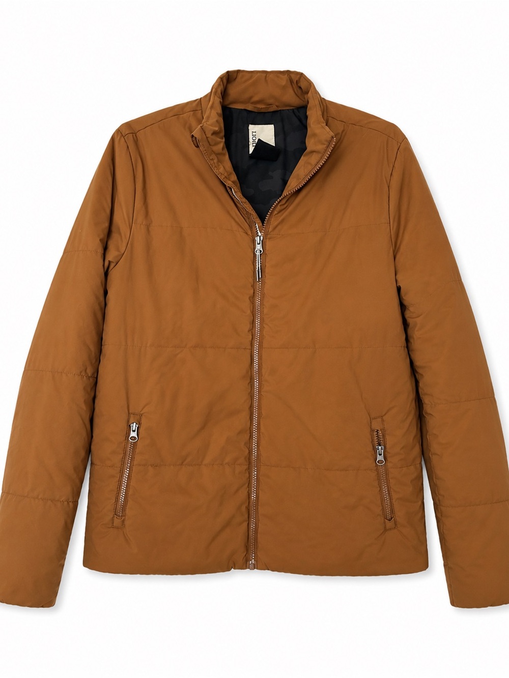 Vuori Men's Puffer Jacket in Caramel Brown